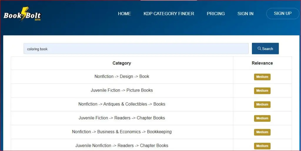 bookbolt kdp category finder