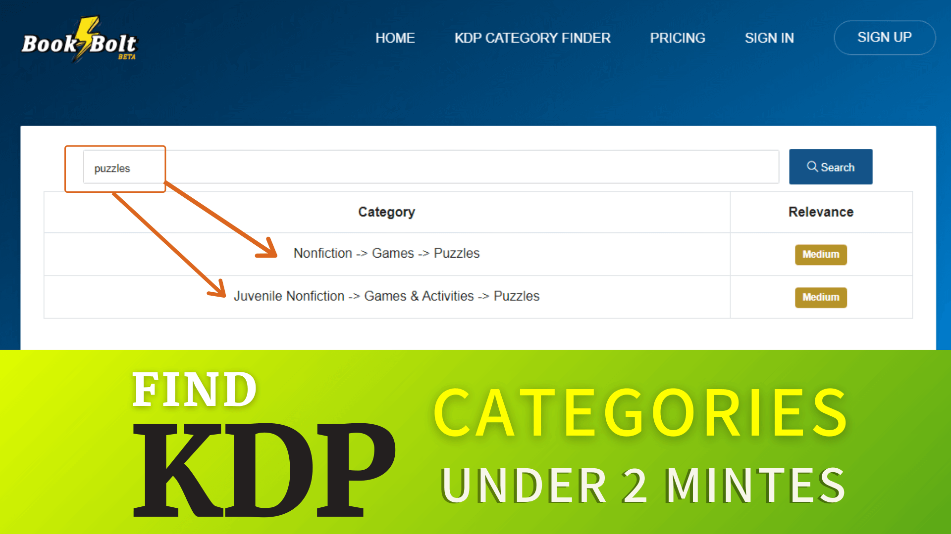 BookBolt Category Finder – Quickly Find Categories For KDP Low Content Books