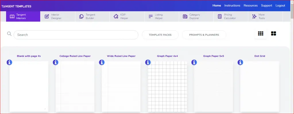 tangent templates tools and features