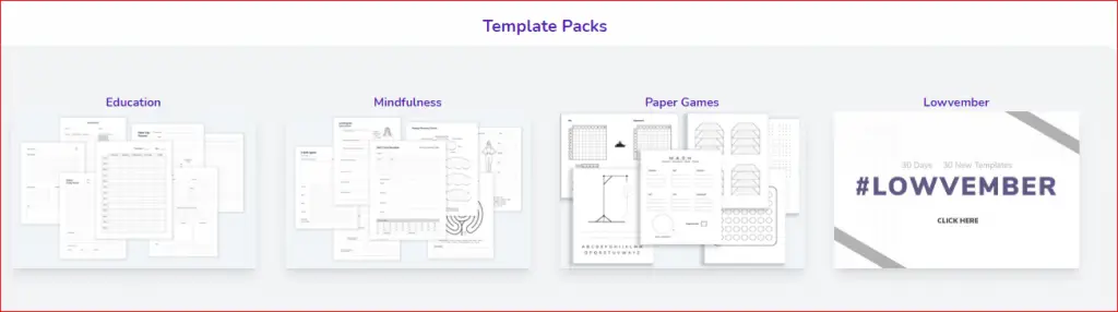 template packs tangent interiors