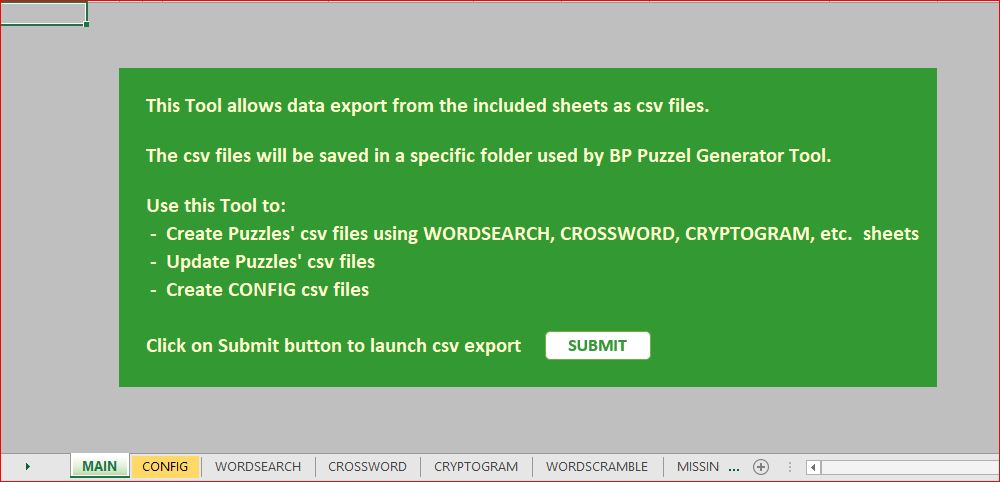 puzzle generator export csv tool