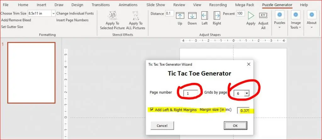 tic tac toe generator powerpoint wizard