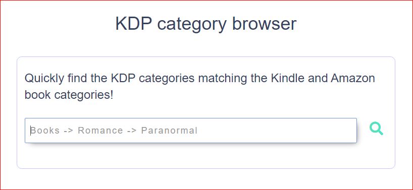 kdp category browser