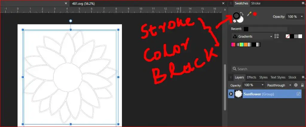 stroke color in affinity designer