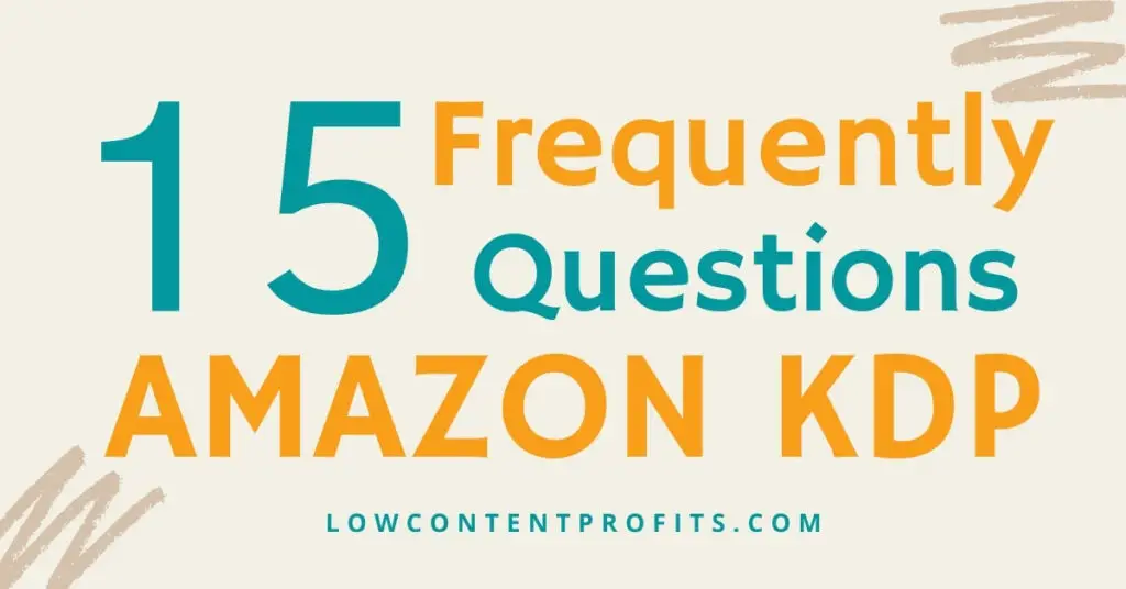 kdp amazon frequently asked questions