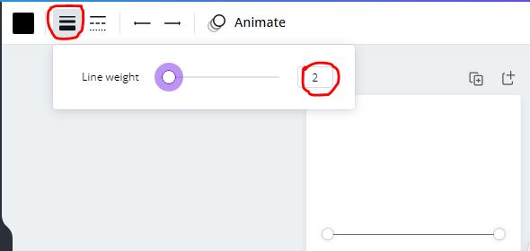 line weight in canva