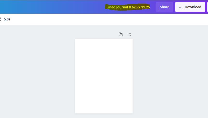 lined journal template in canva