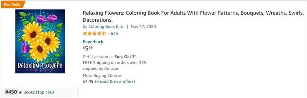 relaxing flowers coloring book for adults