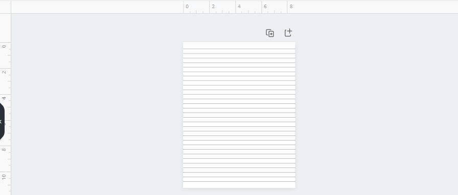 simple lined journal page in canva