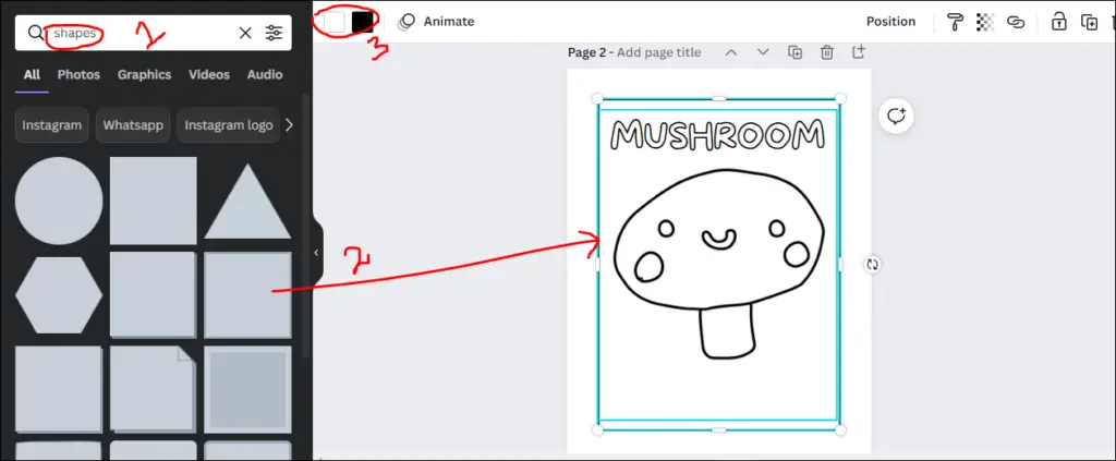 adding a border in canva