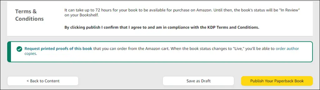 publish your kdp paperback book kdp final step