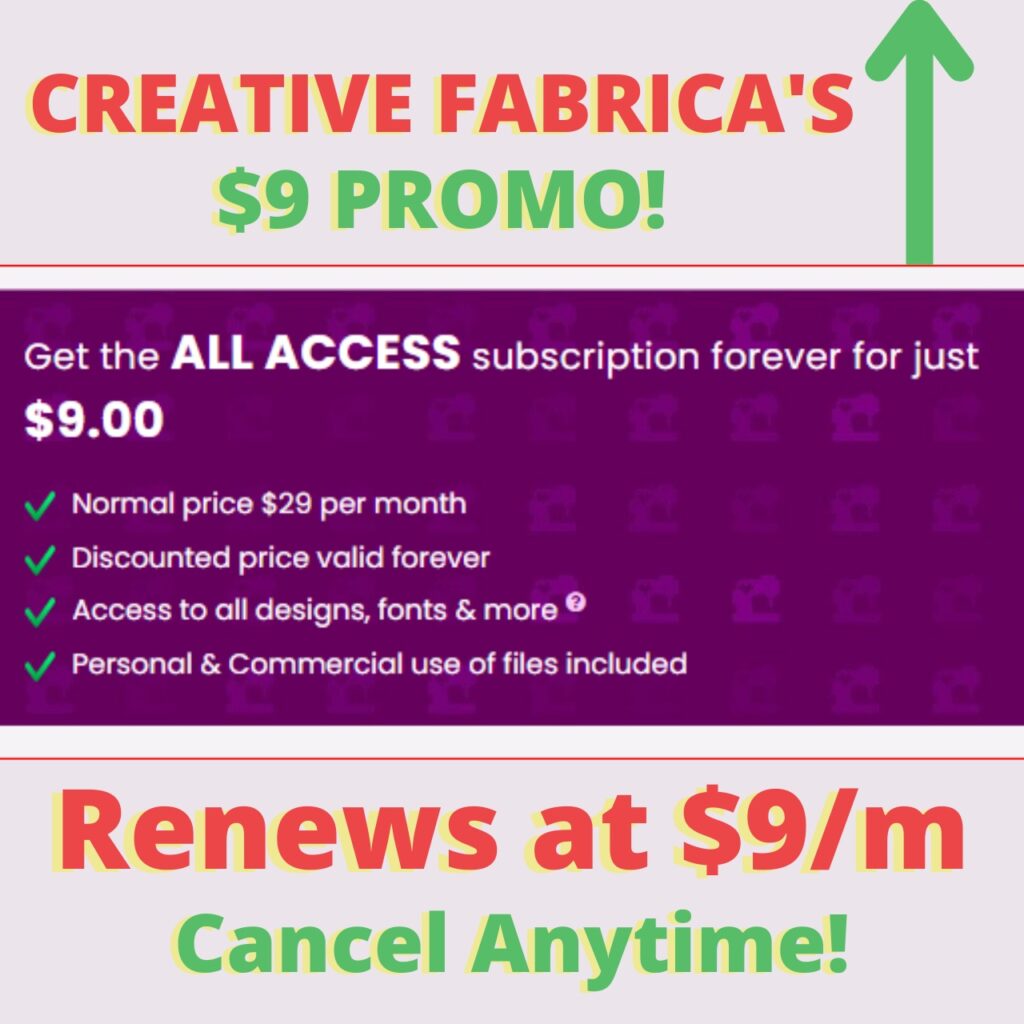 creative fabrica all access 9 per month july 2022