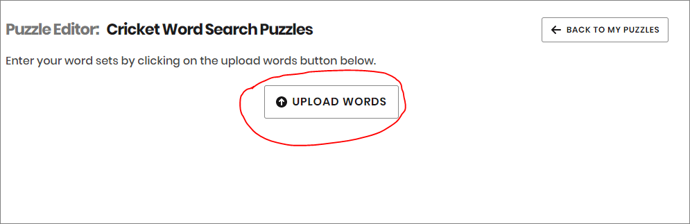upload words instant puzzle generator