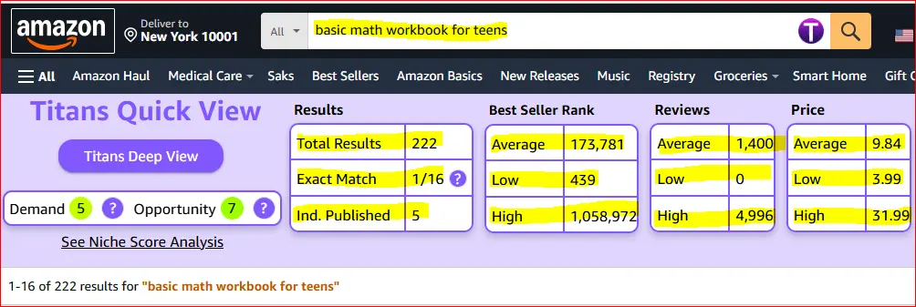 basic math workbook for teens