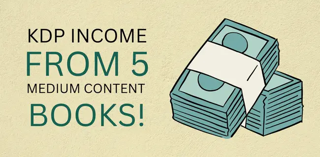kdp income from medium content books