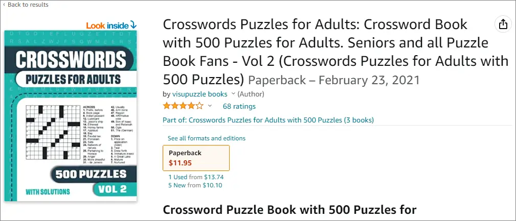 kdp niches 2023 cross word puzzle books