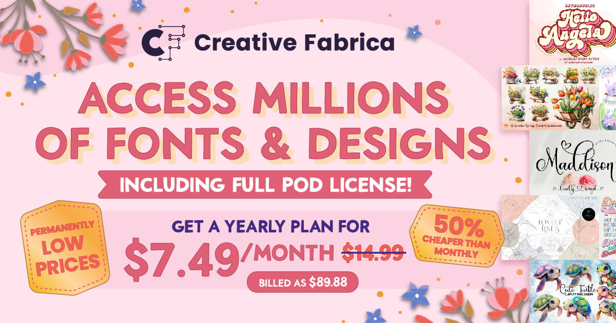 CREATIVE FABRICA SUBSCRIPTION PLANS FREE FULL ACCESS POD visual data 3