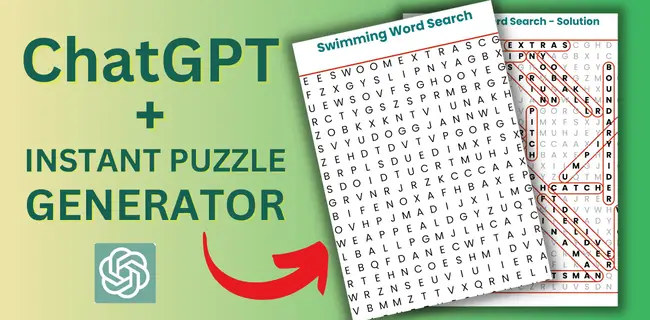 Instantly Create Word Search Puzzles With ChatGPT and Instant Puzzle Generator