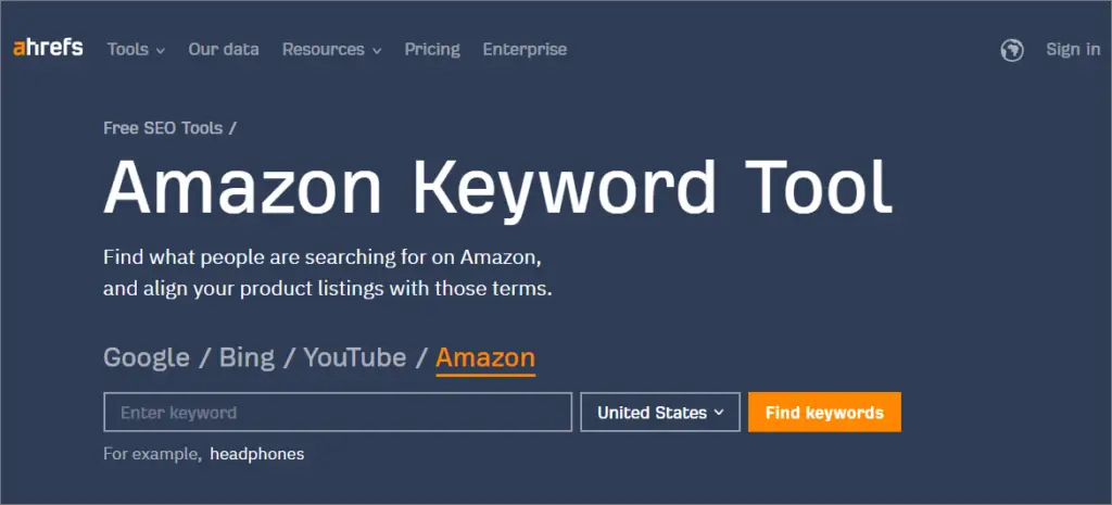 amazon keyword tool by ahrefs