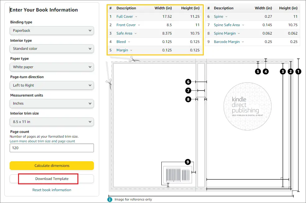 kdp cover calculator download page