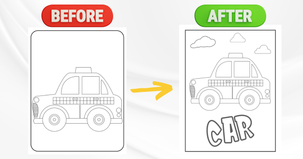 modifying coloring page in Canva