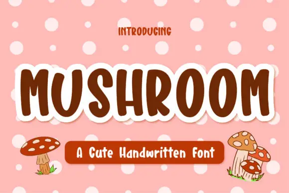 mushroom font creative fabrica