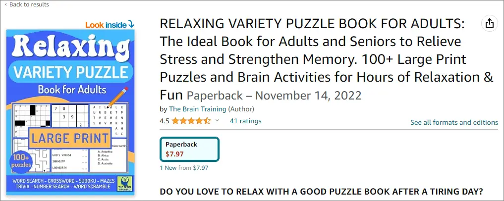 relaxing variety puzzle book kdp niche