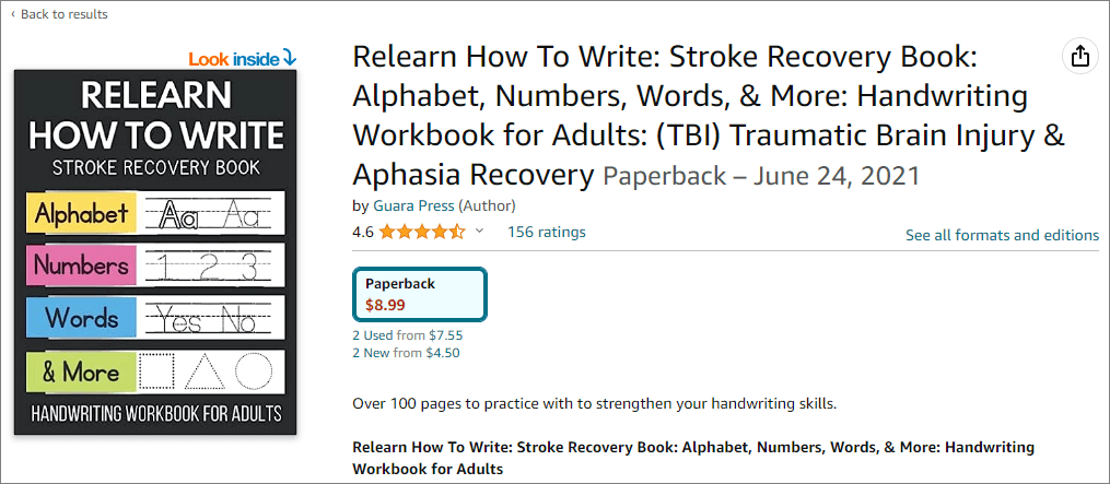 stroke recover journal relearn to write