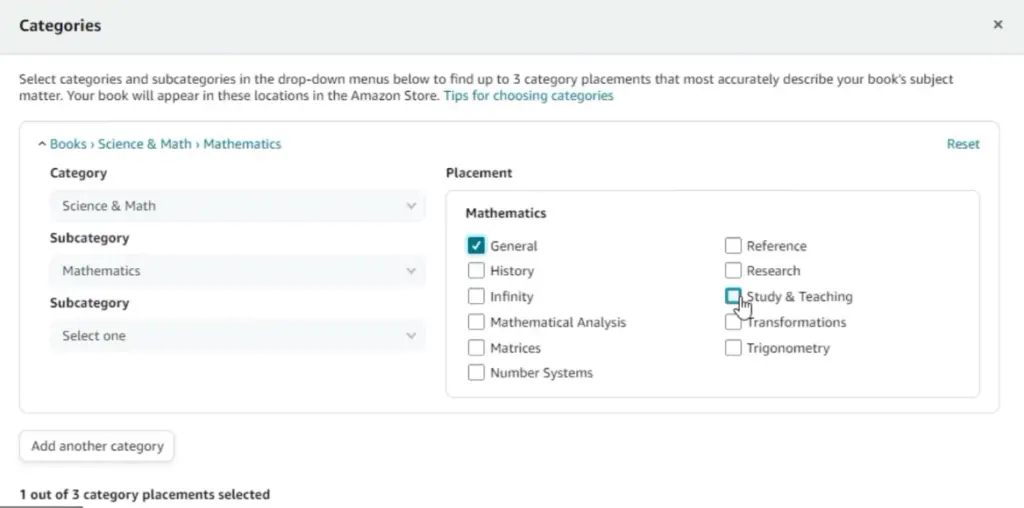 updating kdp categories