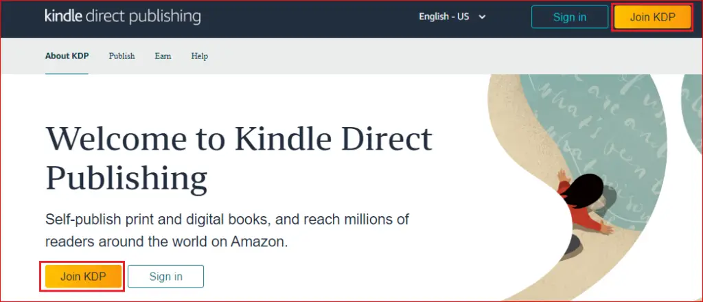 create amazon kdp account