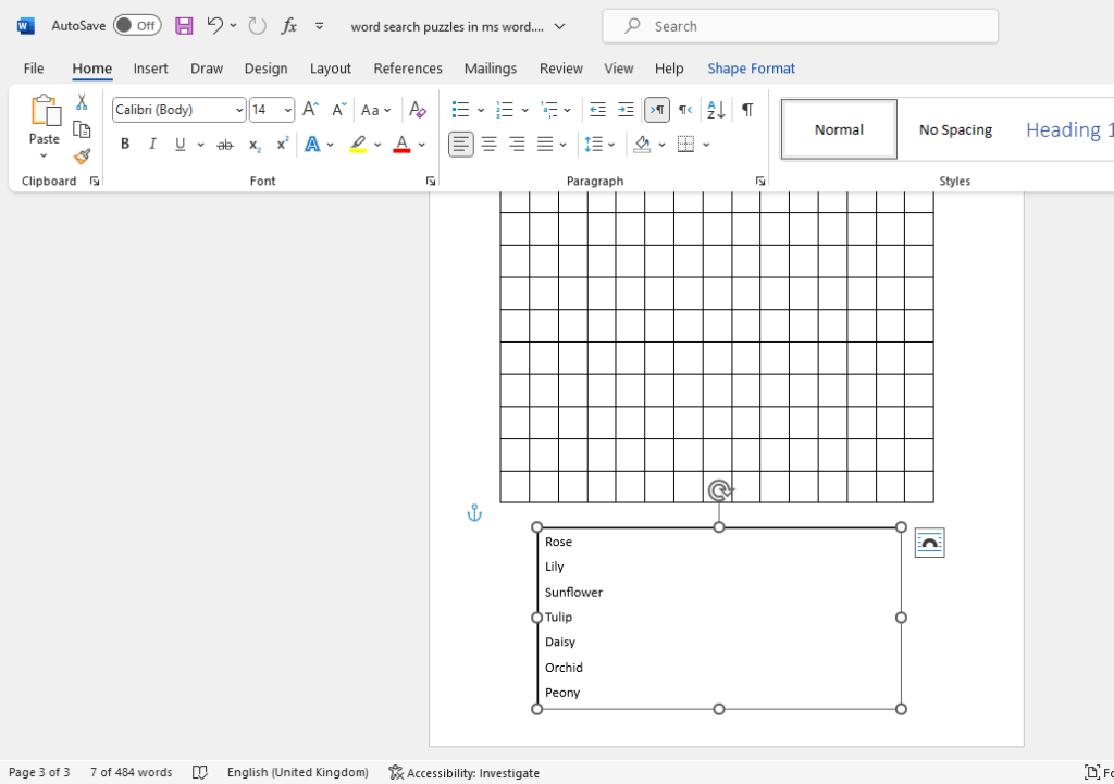 draw a text box in word
