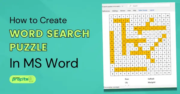 how-to-make-a-word-search-puzzle-in-word step by step
