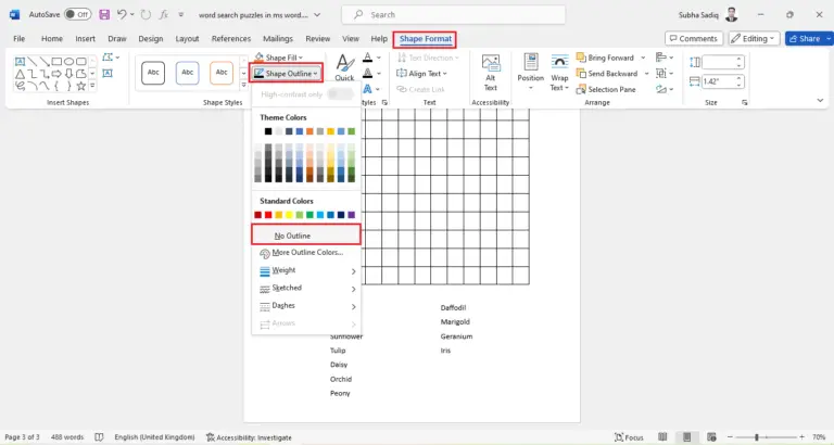 How to Make a Word Search Puzzle in MS Word (With Pictures) - Low ...