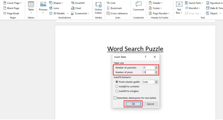 How to Make a Word Search Puzzle in MS Word (With Pictures) - Low ...