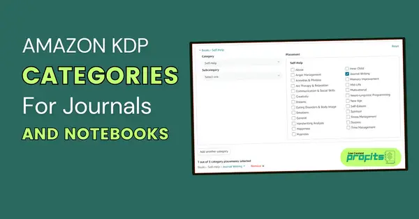 amazon kdp categories for journals and notebooks