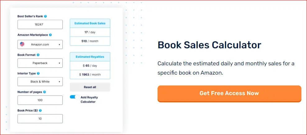kdp book sales calculator