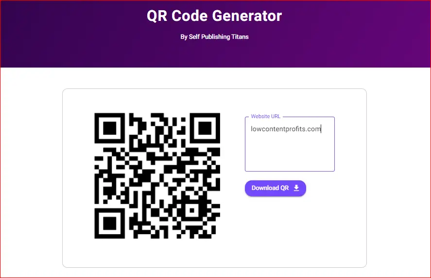 qr code generator for kdp