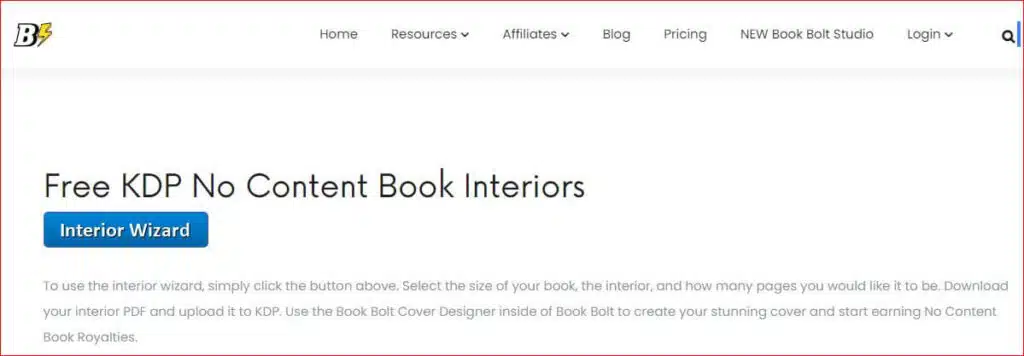 book bolt interior wizard