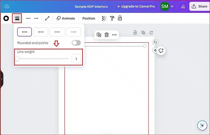 change line weight in canva
