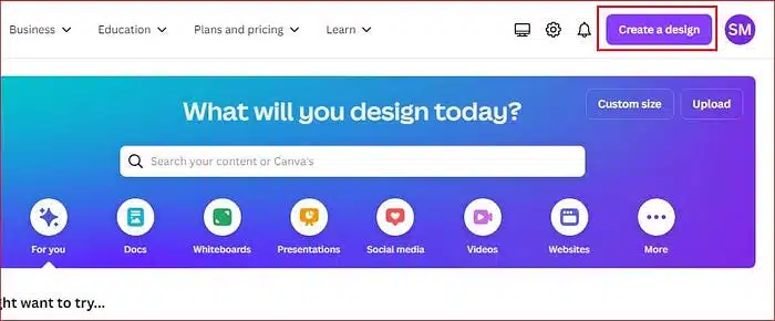 create a design in canva