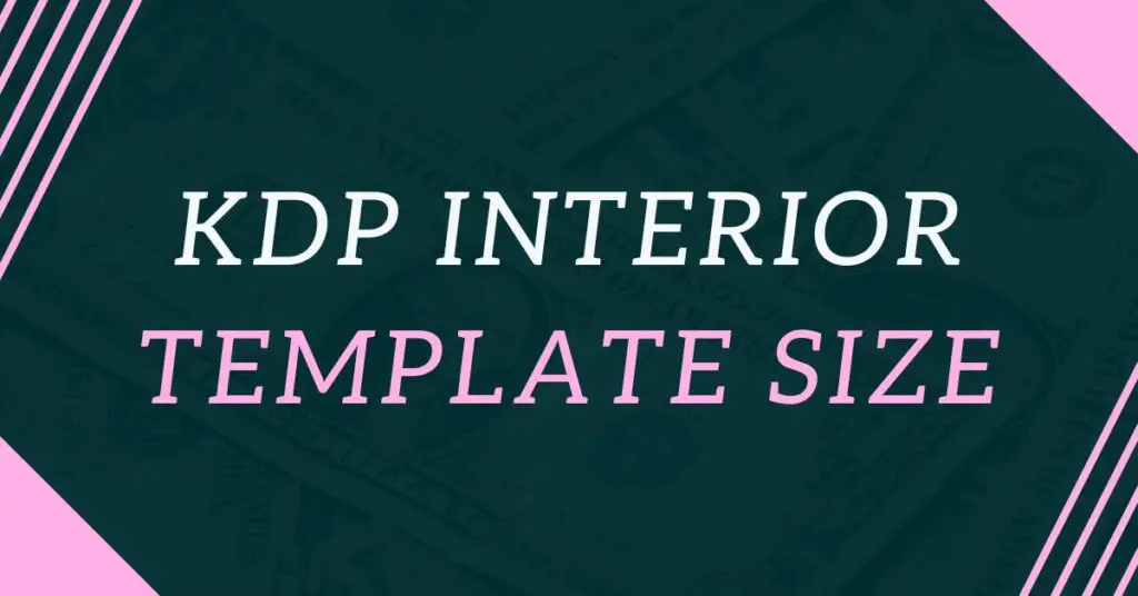 kdp interior template size for low content books
