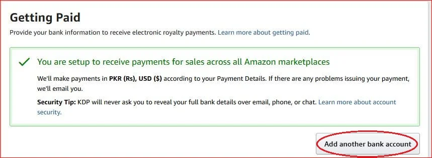 getting paid on amazon kdp