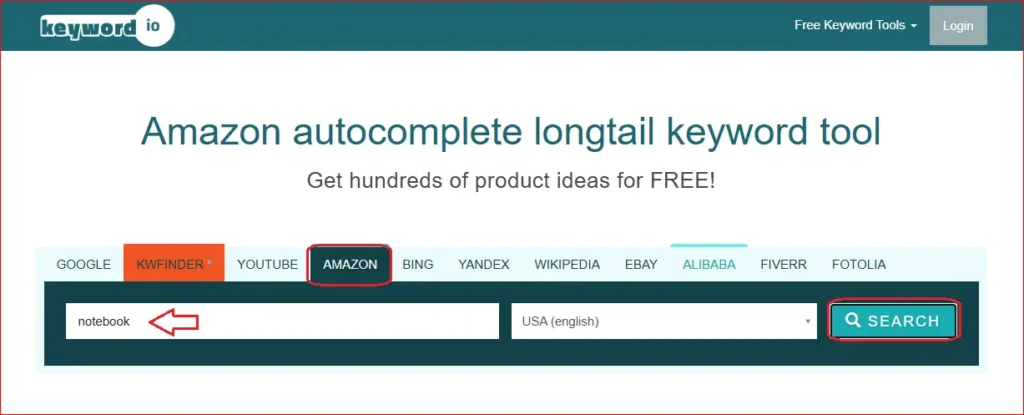 keyword.io amazon autocomplete tool