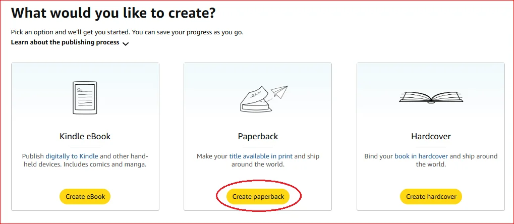 publishing new paperback book on kdp
