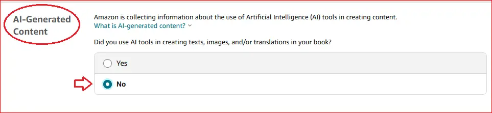 ai content confirmation option