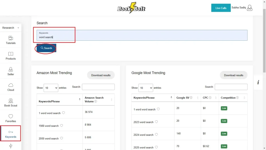 book bolt keyword research step 1-min