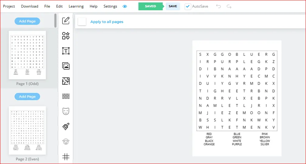 book bolt word search puzzle overview