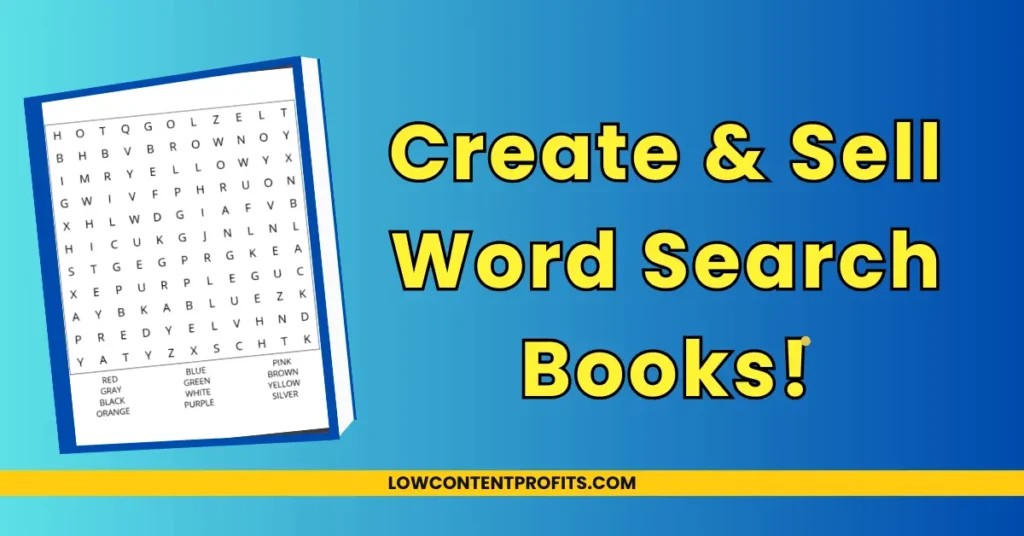 how to create and sell word search books on amazon