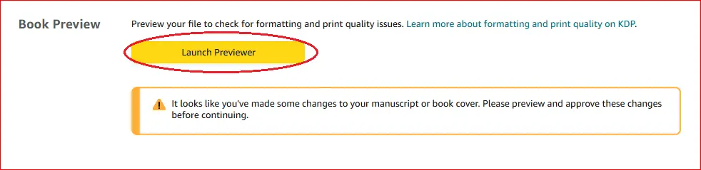 preview your kdp book