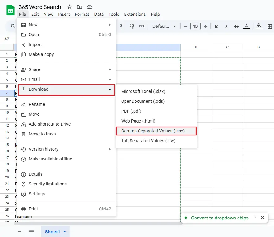 saving words as csv file-min